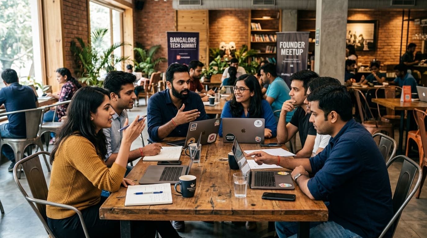 Learners and professionals at an ITOC meetup in Bengaluru